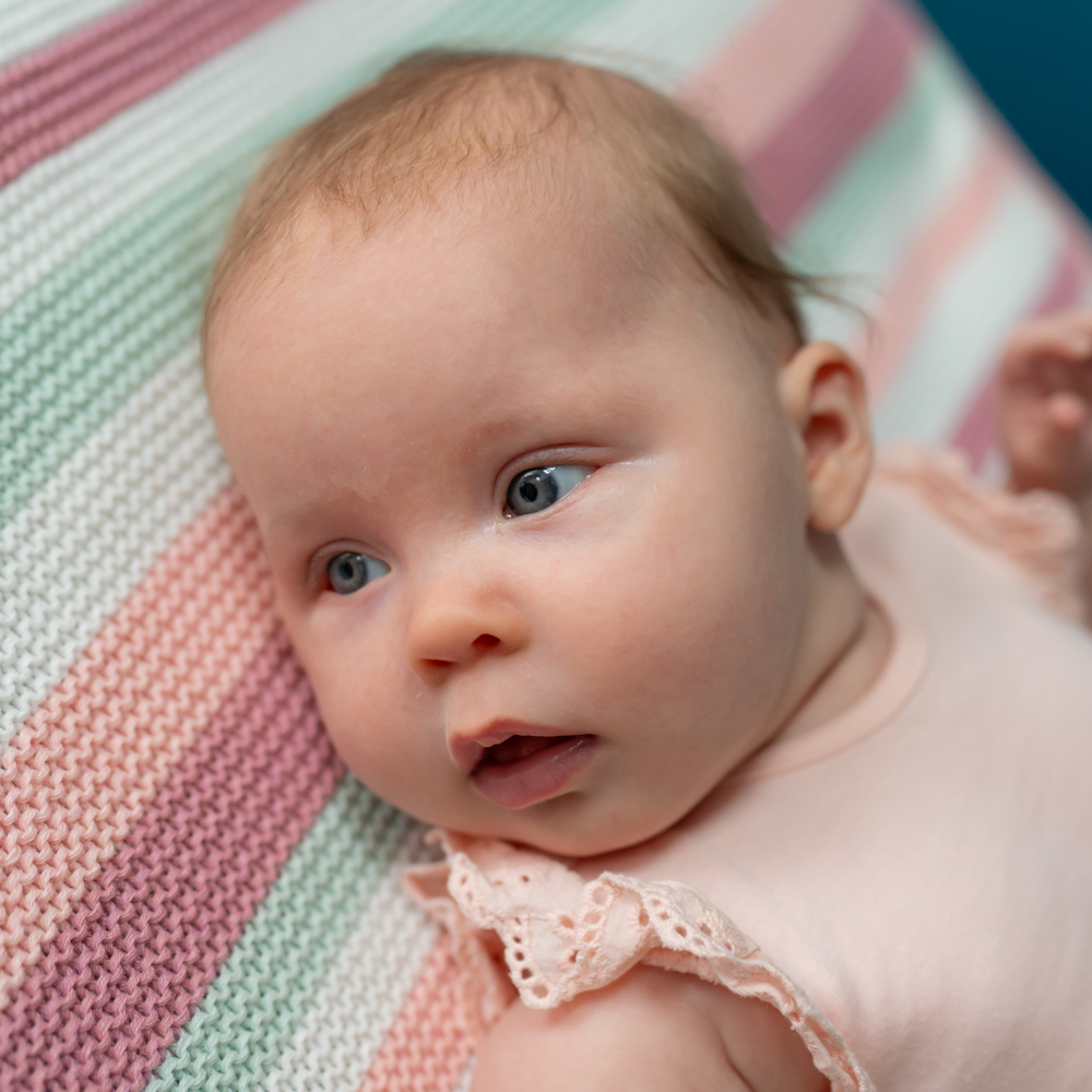 Pink, White, Green Stripes Blanket - Image 4