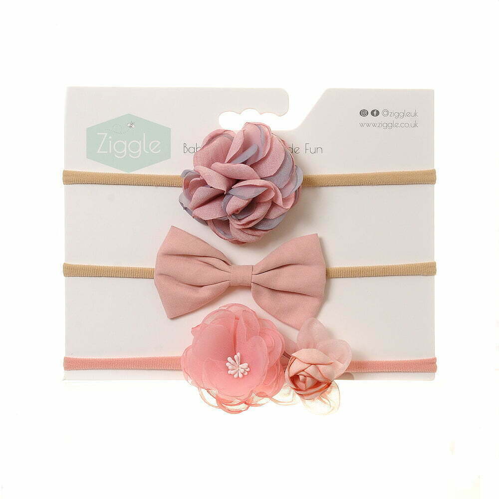 Pink Roses Hairbow Set