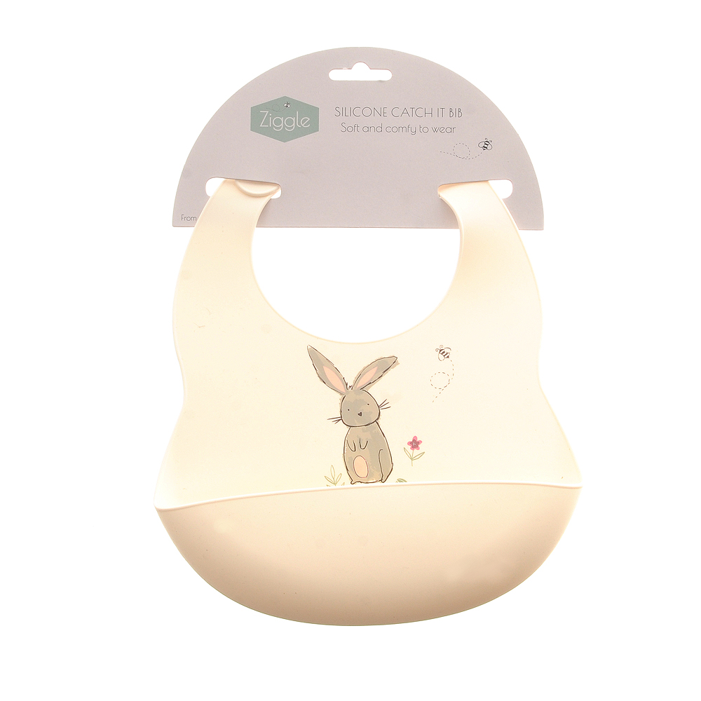 Catch It Silicone Bib Bunnies Cream - Image 2