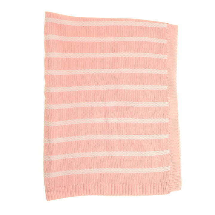 Pink and White Stripes Blanket