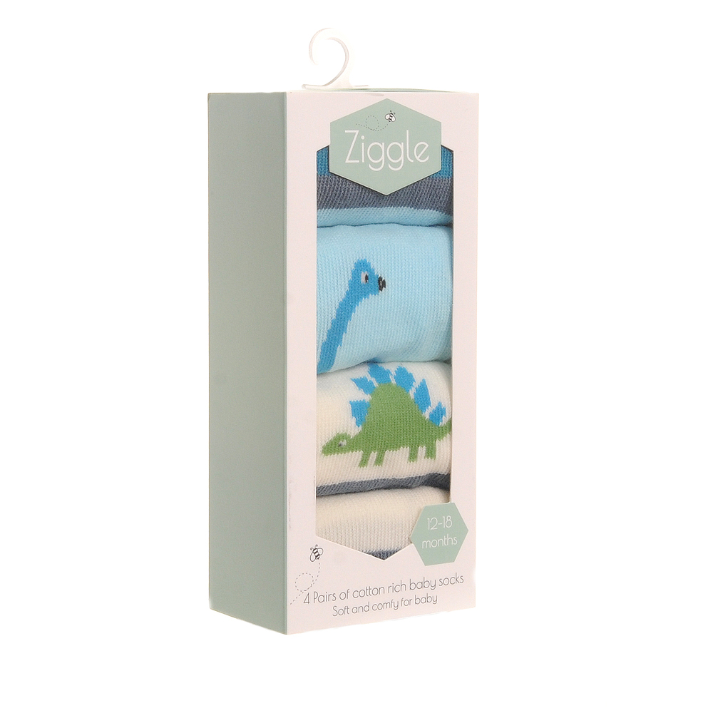 Dinosaur Boxed Sock Set - 6-12 months