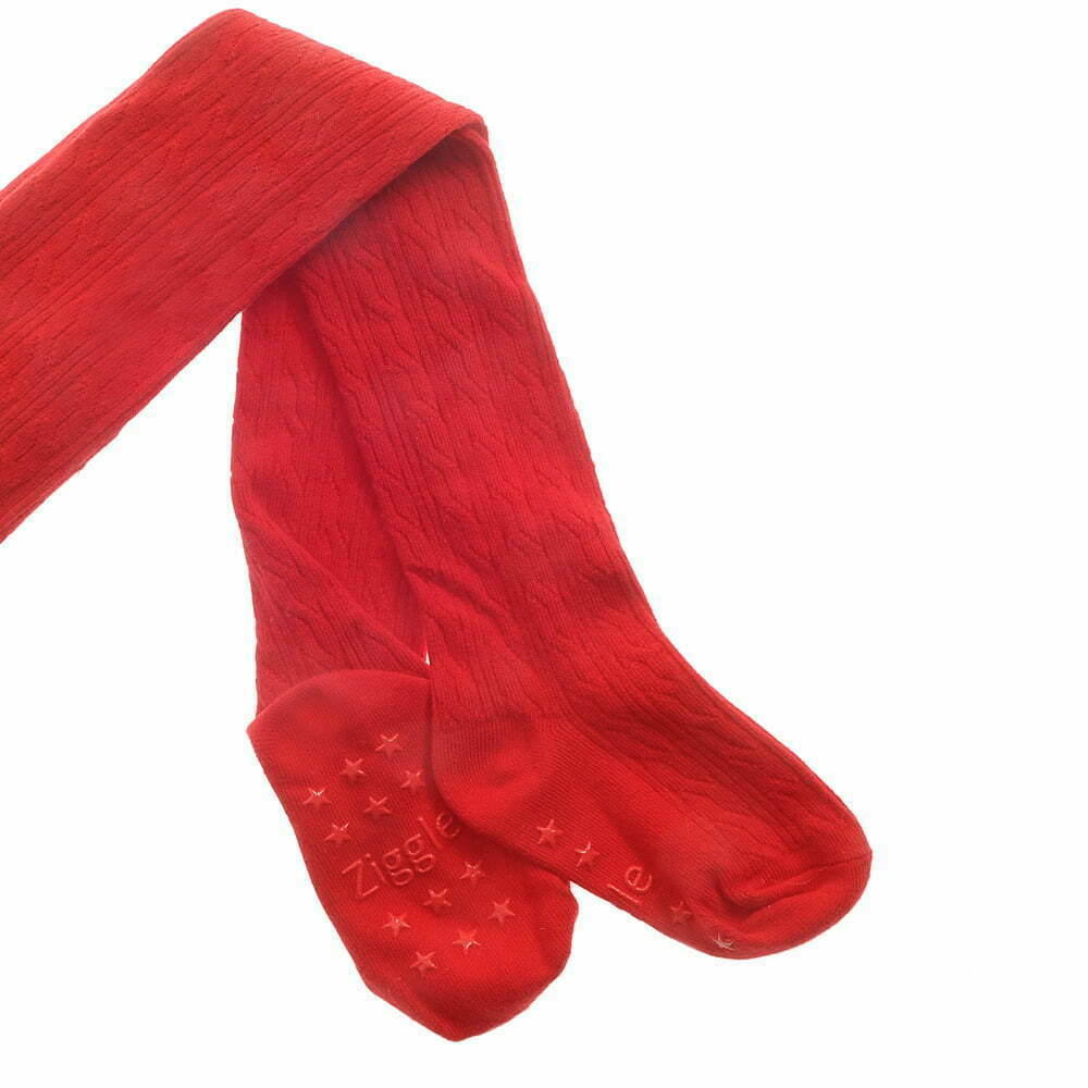 Red Tights - 12-24 months