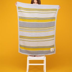 Cosatto Grey & Yellow Knitted Blanket