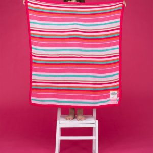 Cosatto Pink Striped Knit Blanket