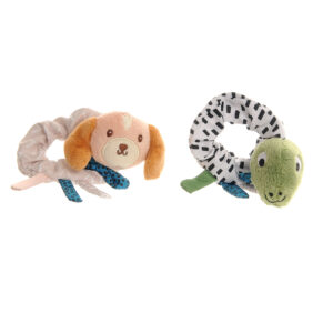 Plush Dino and Cockapoo Wrist Rattles